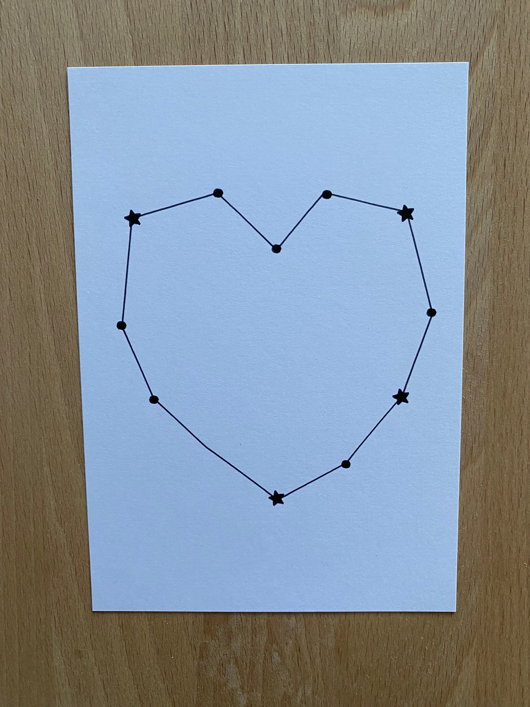 Carte cœur étoilé